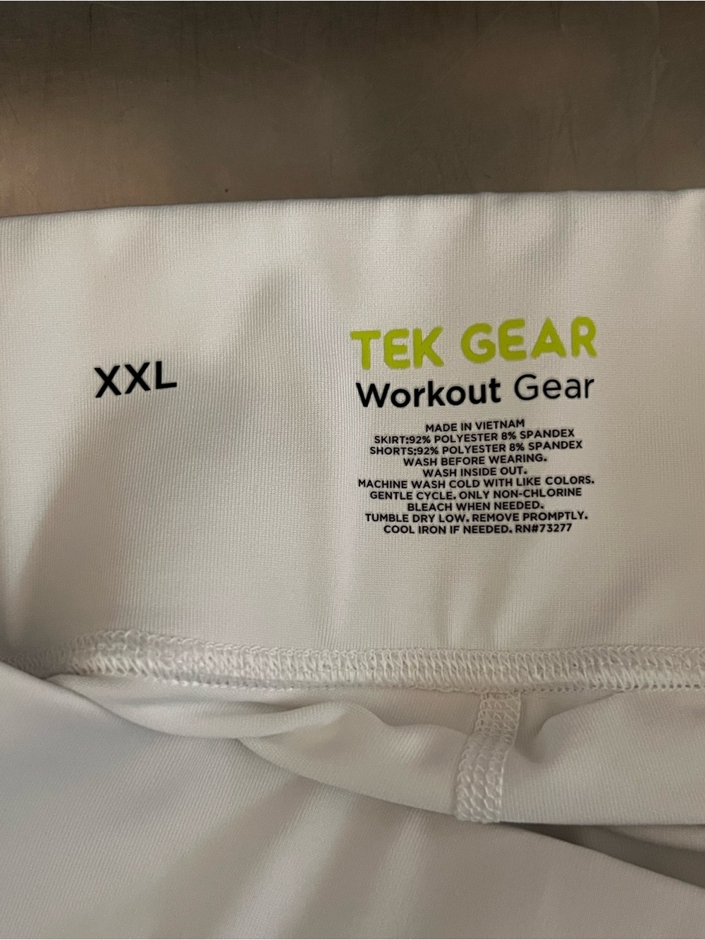 Tek Gear White Tennis Skort XXL Built In Shorts Pleated Skirt - Picture 4 of 4